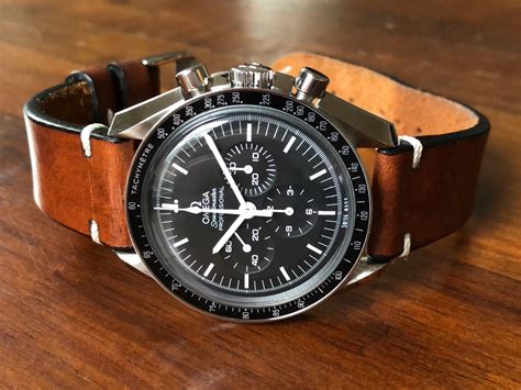 omega speedmaster professional leather strap|speedmaster watch band.